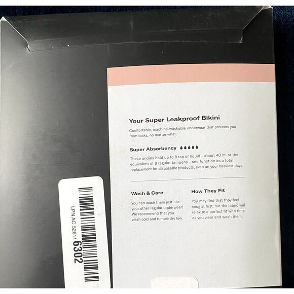 NWT 1 Pair Knix Super Leakproof Bikini in Black Size Small - Picture 3 of 8